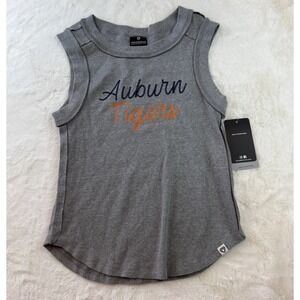 NWT Auburn Tigers Colosseum Gray Ribbed Sleeveless Tank Top Women's Medium